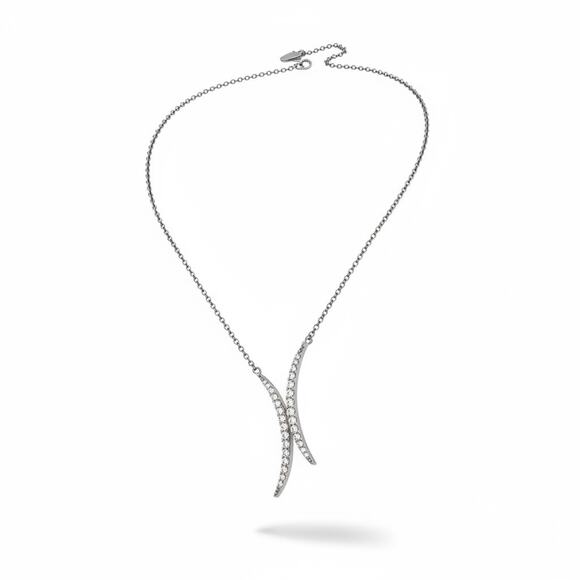 Giani Bernini Jewelry - Giani Bernini Sterling Silver Cubic Zirconia Drop Necklace
